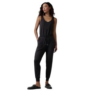 Athleta Balance Soft Tencel Black Sleeveless Jumpsuit XS NWT $98